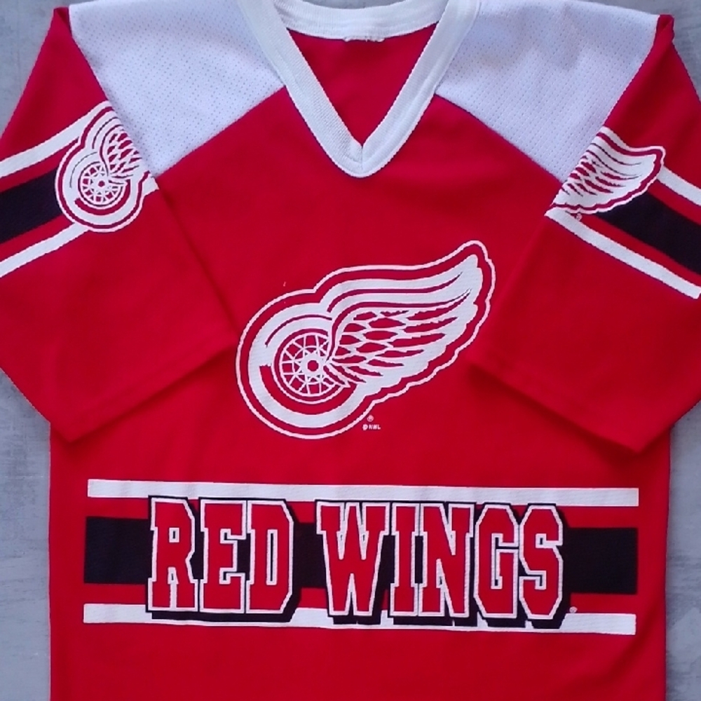 VINTAGE 90s NHL Detroit Red Wings Jersey UNISEX TEAM GLASGOW - Picture 3 of 7